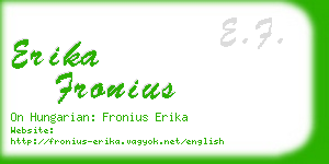 erika fronius business card